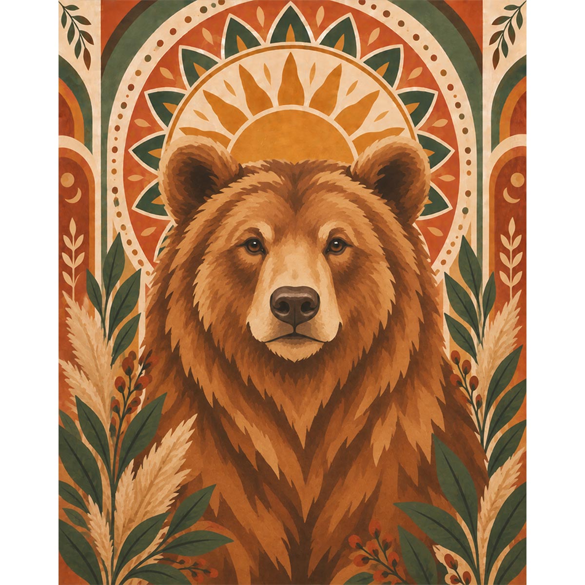 Sunburst Bear Paint by Numbers Kit-zoom-2