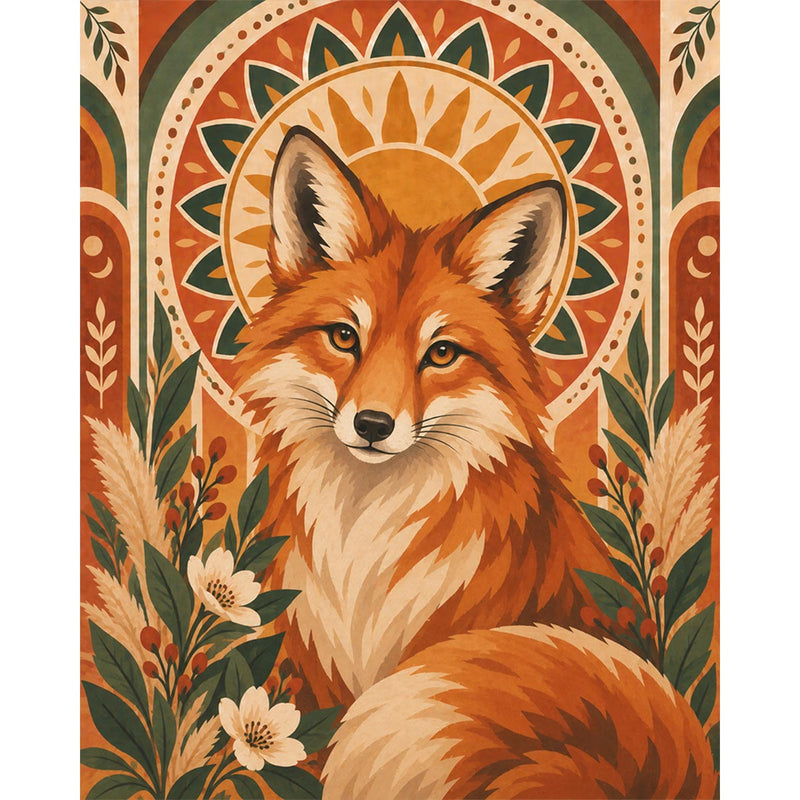 Red Fox Paint by Numbers Kit-zoom-