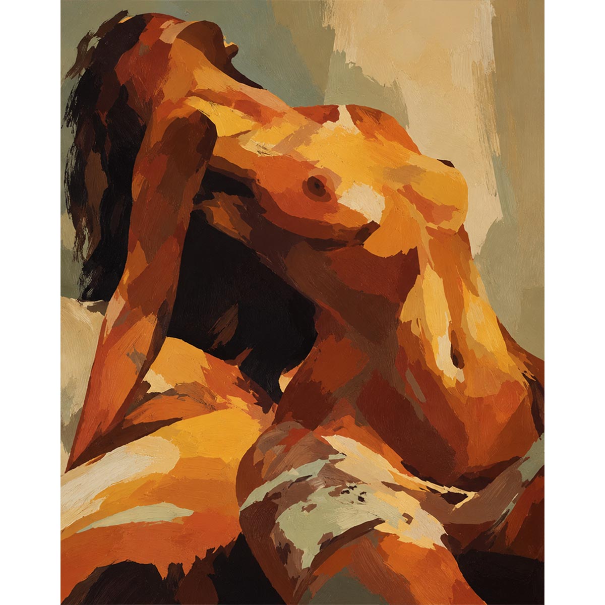 Nude Reclining Woman Paint by Numbers Kit