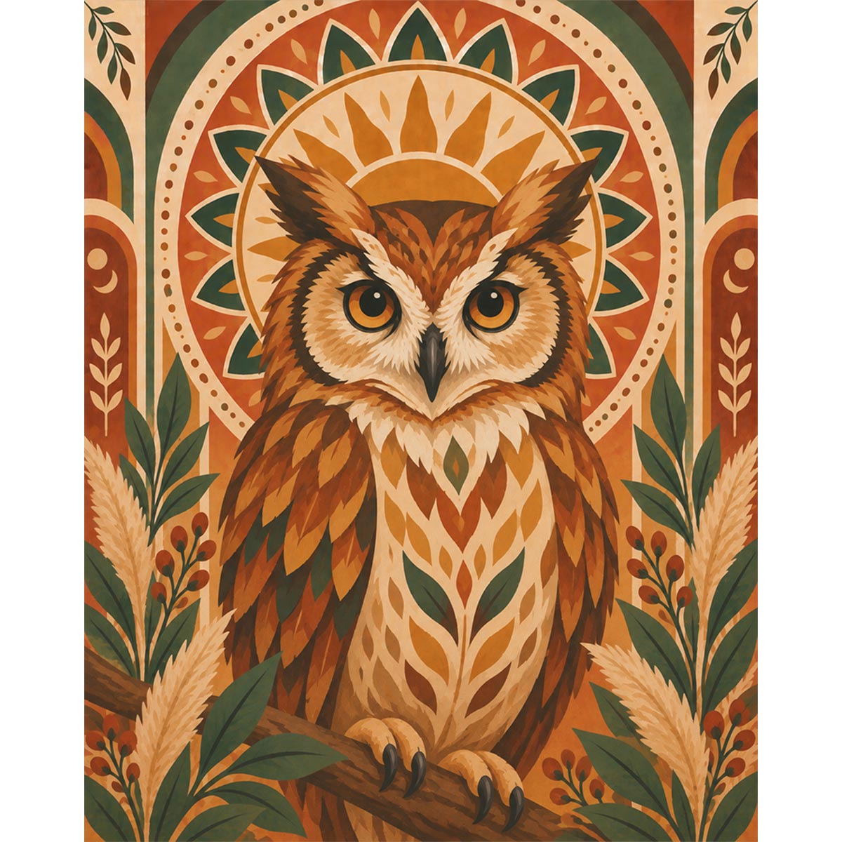 Brown Owl Paint by Numbers Kit-zoom-2