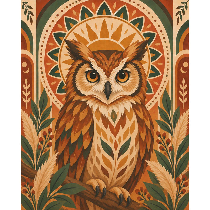 Brown Owl Paint by Numbers Kit-zoom-