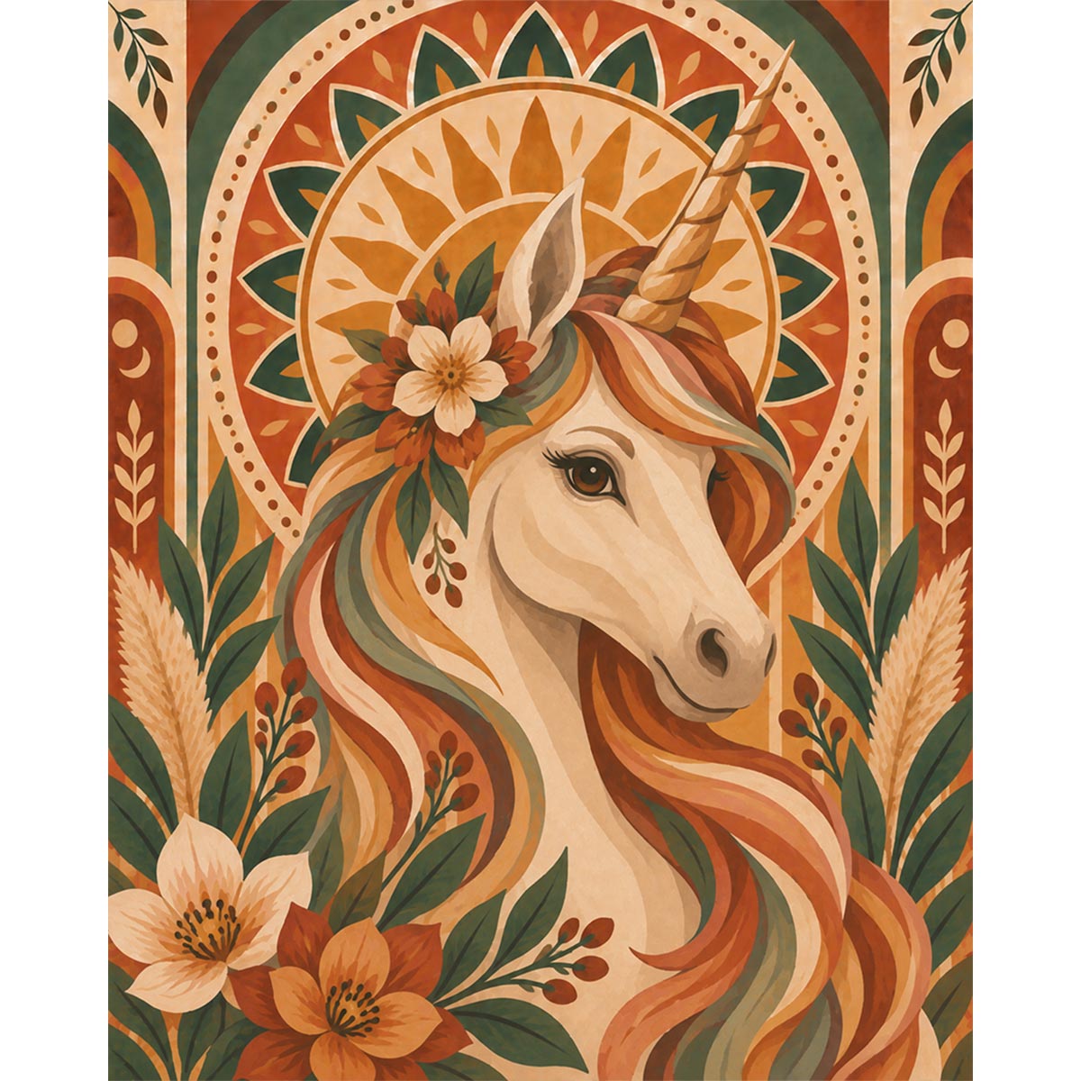 Sunburst Unicorn Paint by Numbers Kit-zoom-2