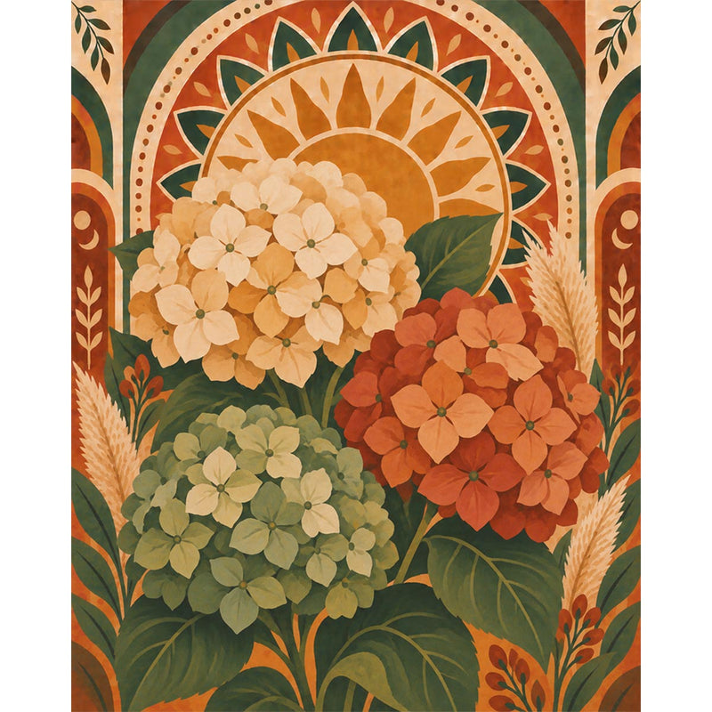 Sunburst Hydrangeas Paint by Numbers Kit-zoom-