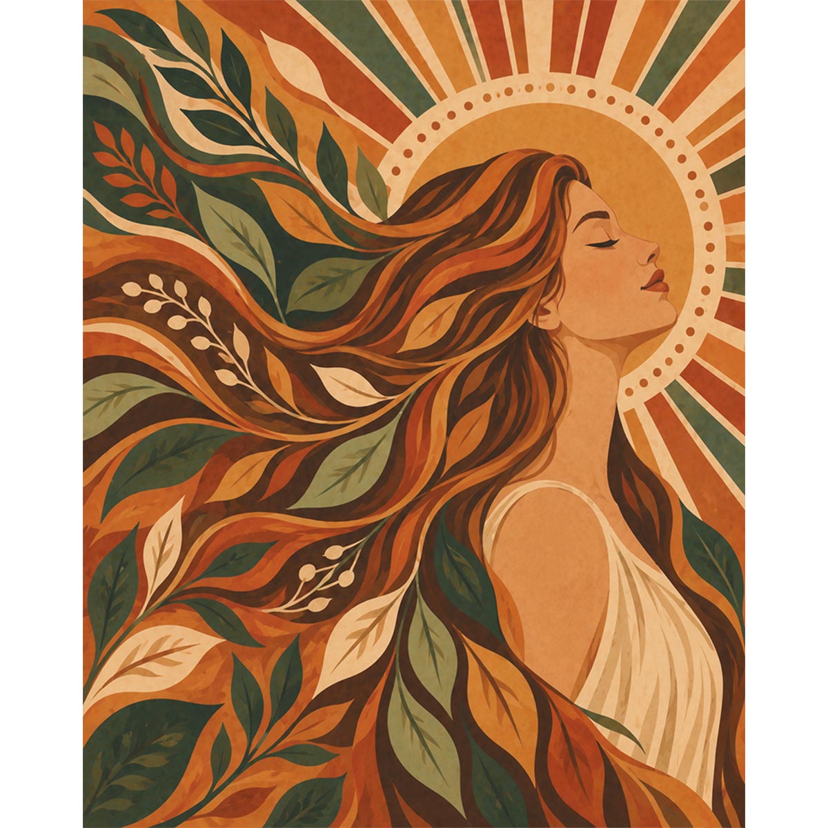 Boho Woman Paint by Numbers Kit-2