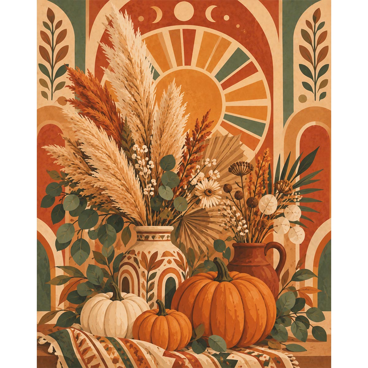 Fall Pumpkins Paint by Numbers Kit-2