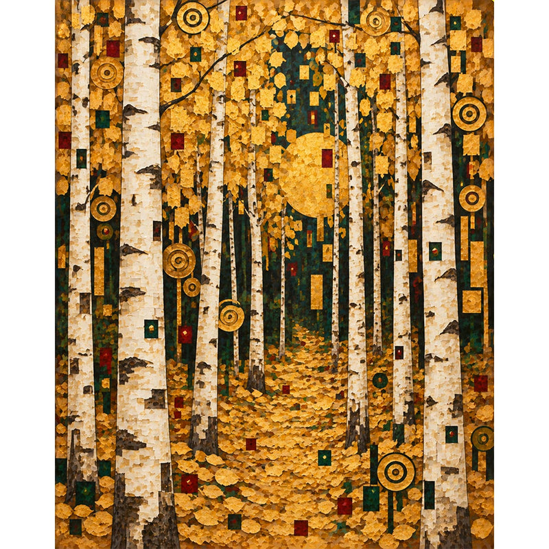 Birch Forest Paint by Numbers Kit-zoom-