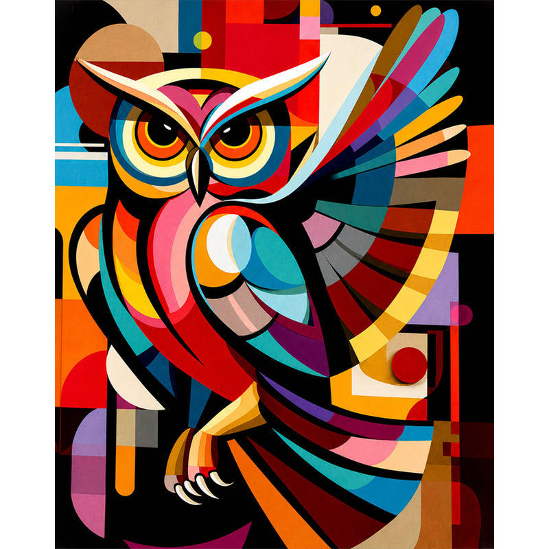 Abstract Owl-zoom-