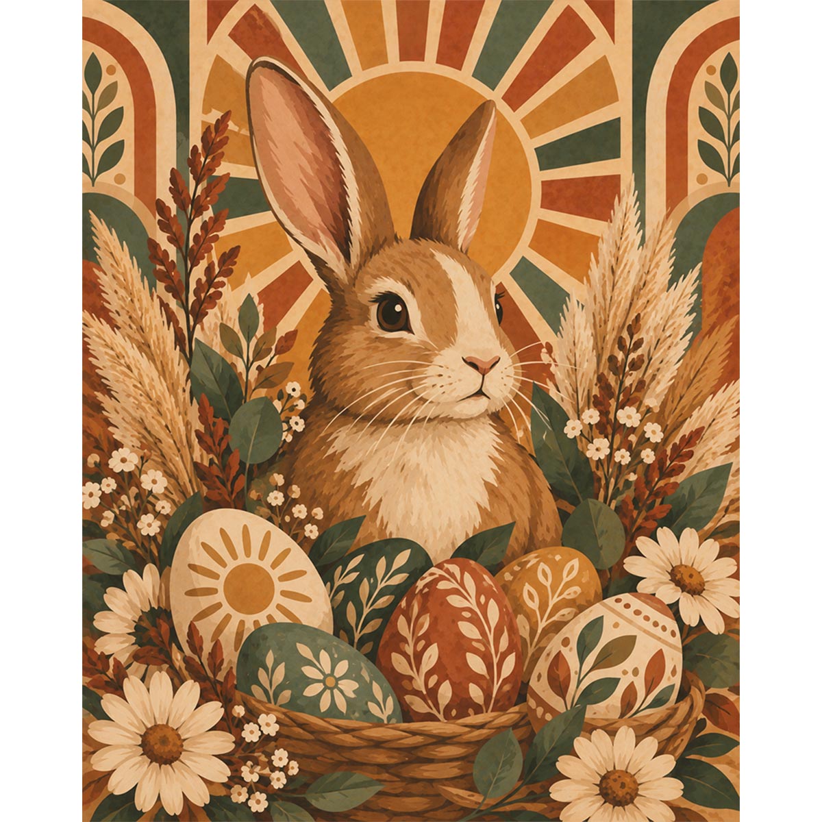 Daisy Easter Bunny Paint by Numbers Kit-zoom-2