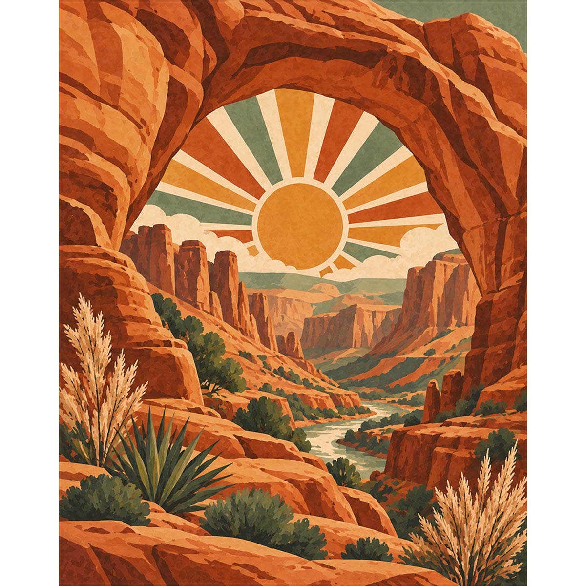 Canyon Arch Paint by Numbers Kit-zoom-2