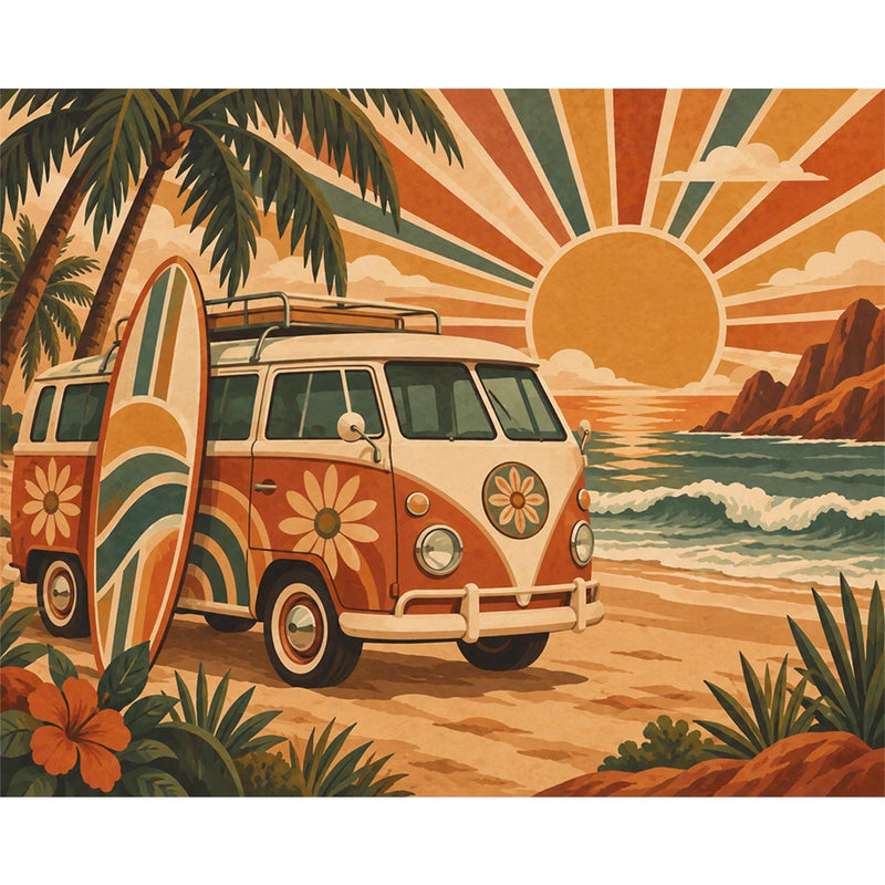 Daisy Surf Van Paint by Numbers Kit-zoom-