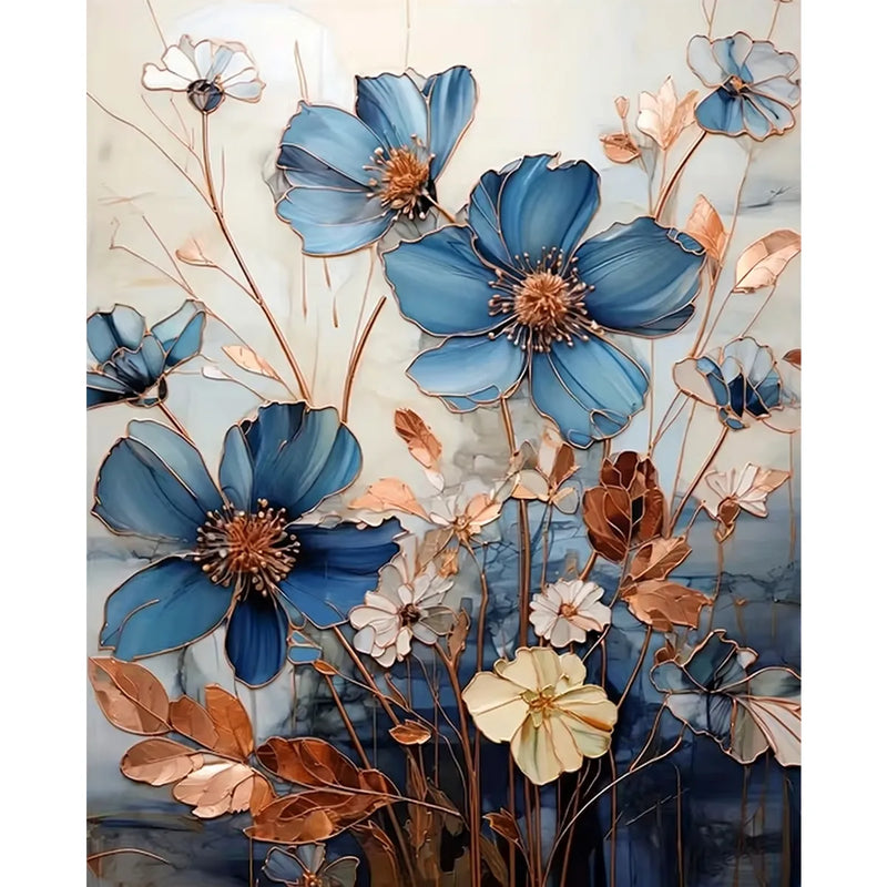 Blue and Gold Flowers-zoom-