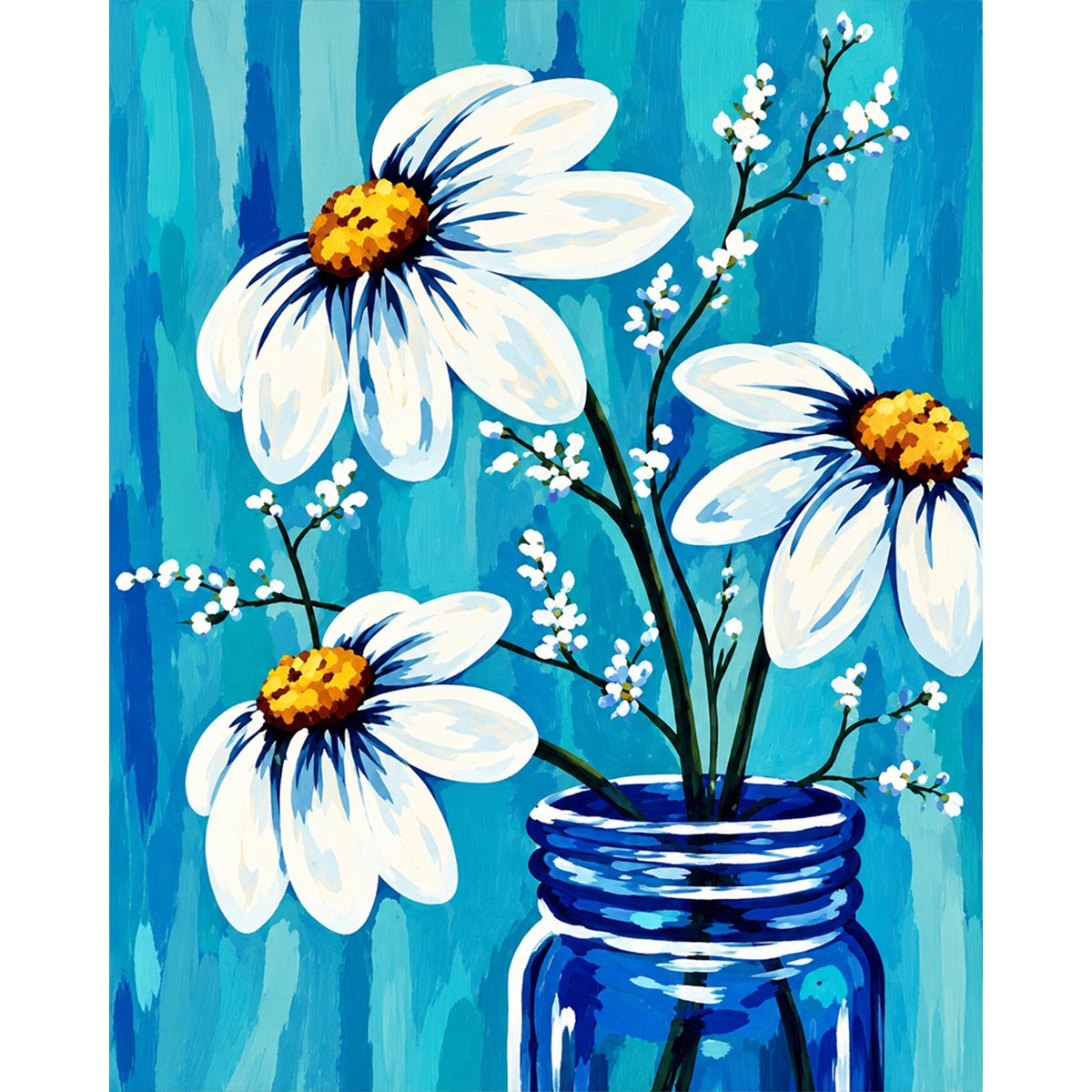 Daisies Paint by Numbers Kit-2