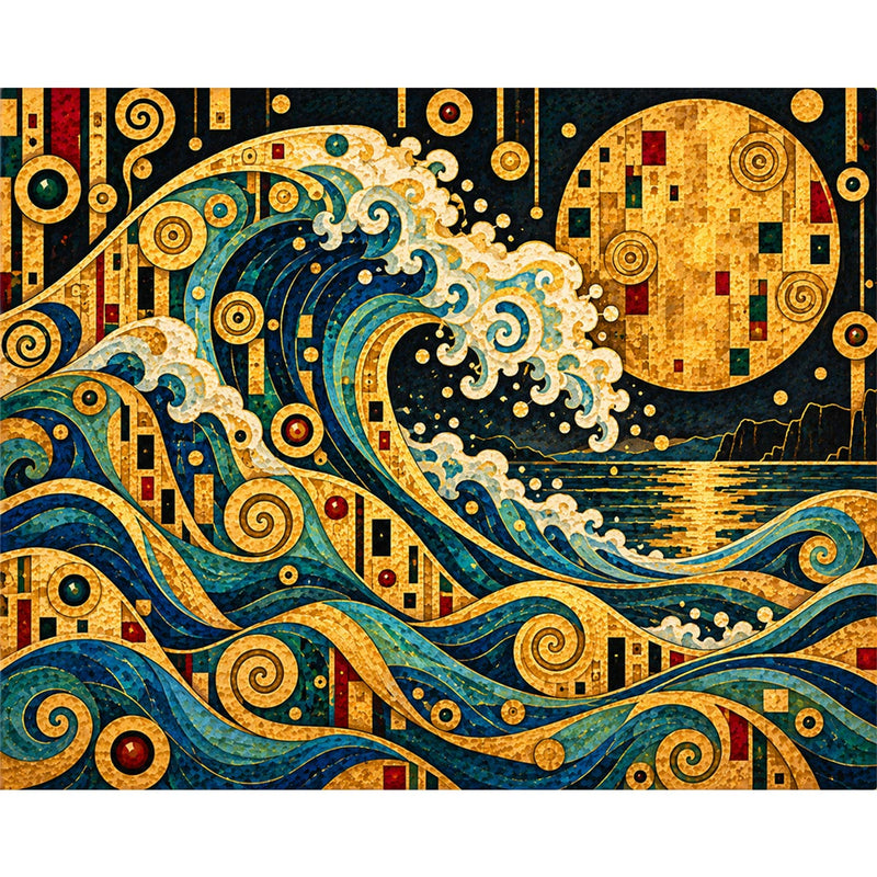 Ocean Wave Paint by Numbers Kit-zoom-