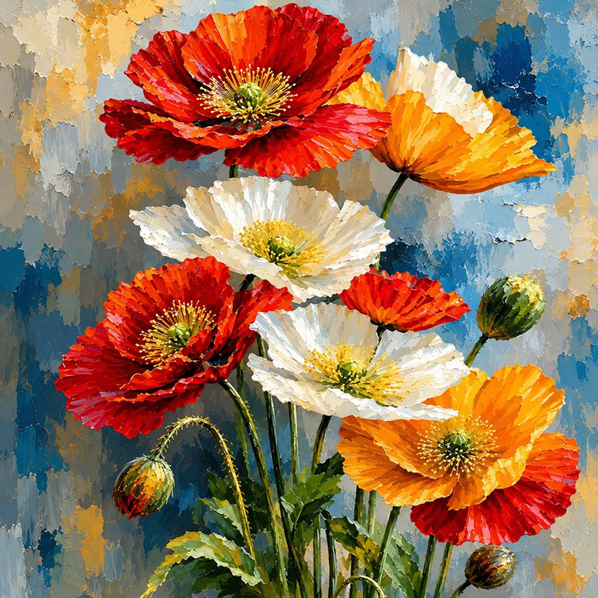 Poppies Mini Paint by Numbers Kit-2