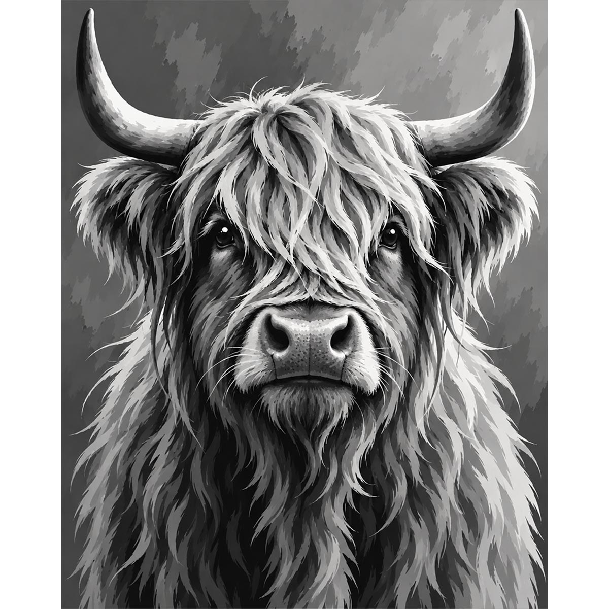 Highland Cow Paint by Numbers Kit-2