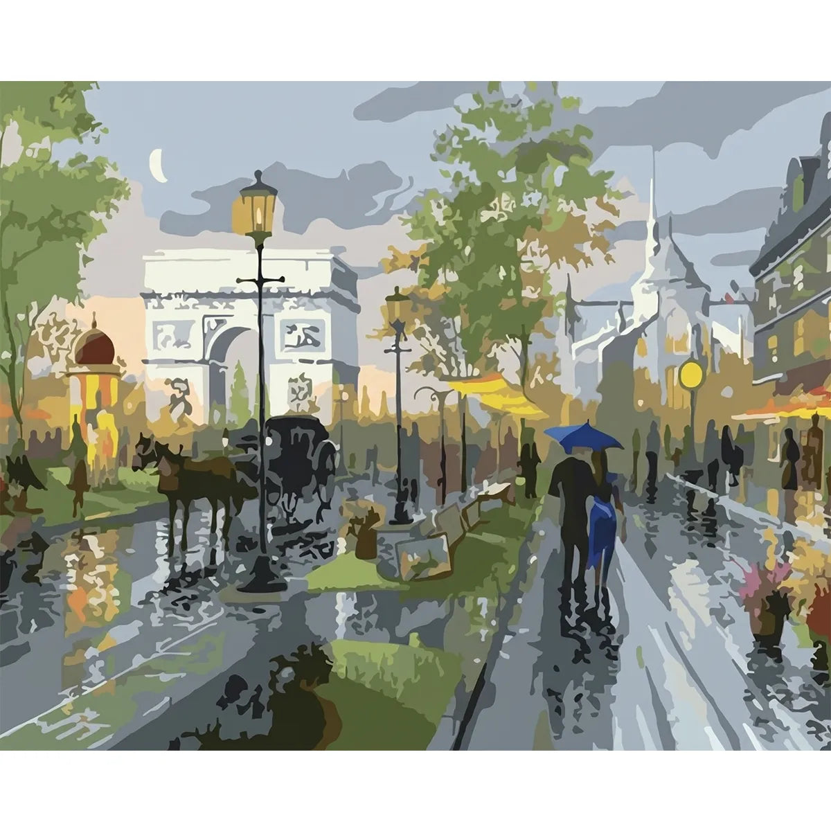 Paris Arc de Triomphe in the Rain-zoom-2