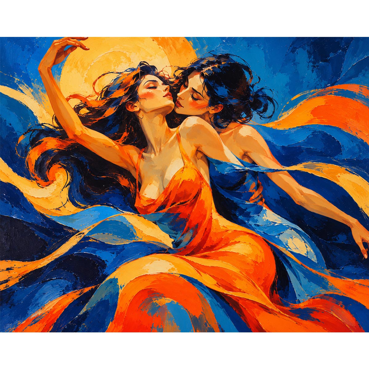 Embracing Women Paint by Numbers Kit-2