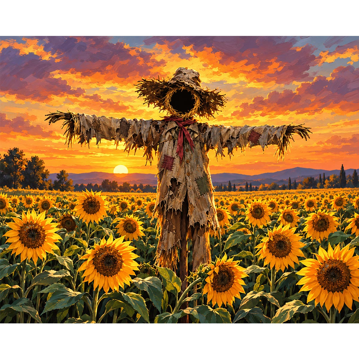 Scarecrow in the Sunflowers-zoom-2