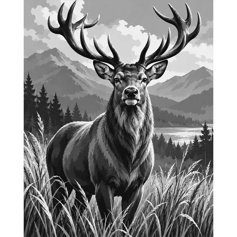 Stag Paint by Numbers Kit-zoom-