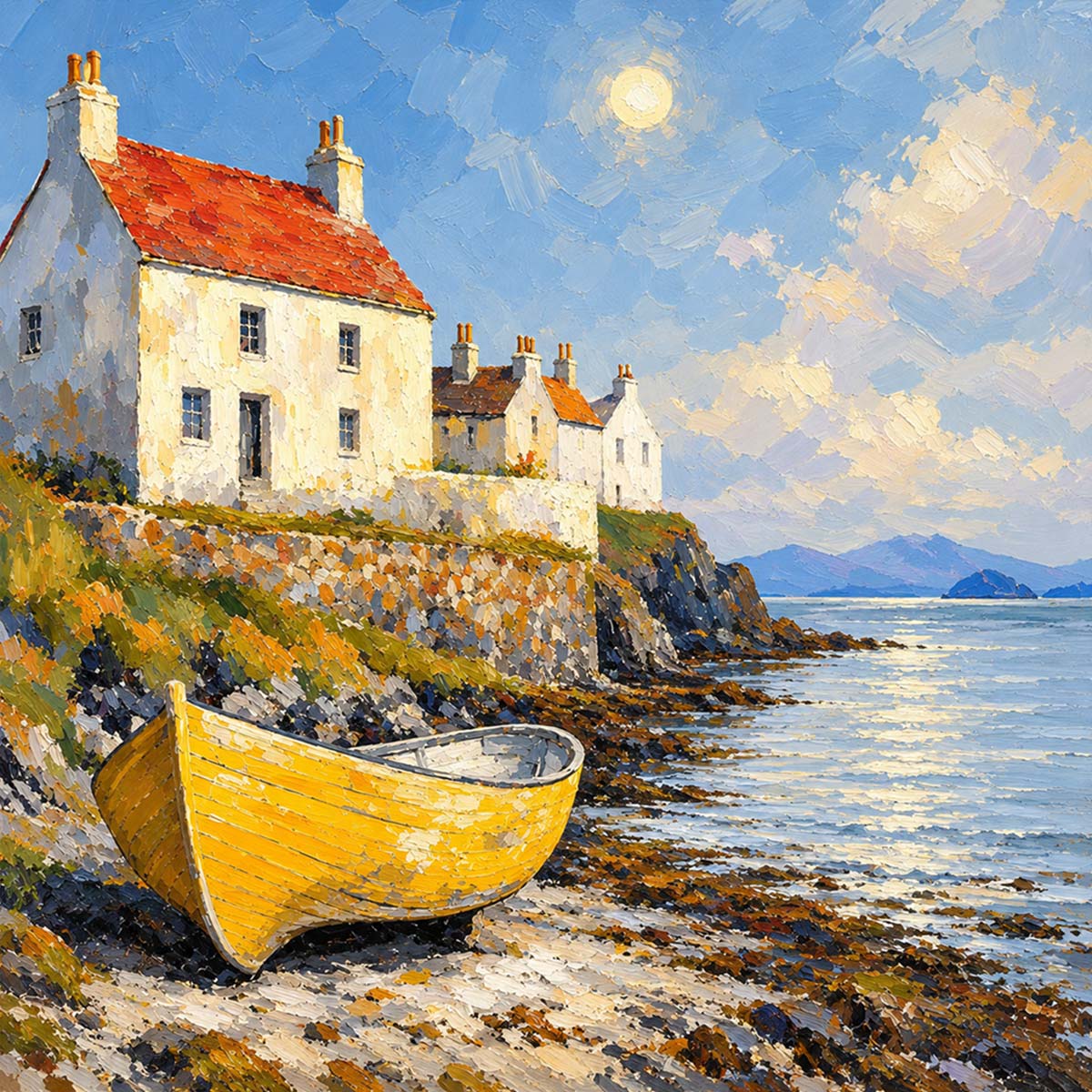 Yellow Boat Mini Paint by Numbers Kit-zoom-2