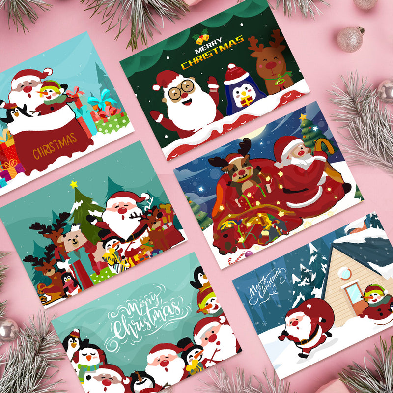 Paint by Numbers Christmas Cards - 6 Cards-zoom-