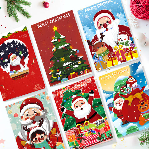 Paint by Numbers Christmas Cards - 6 Cards