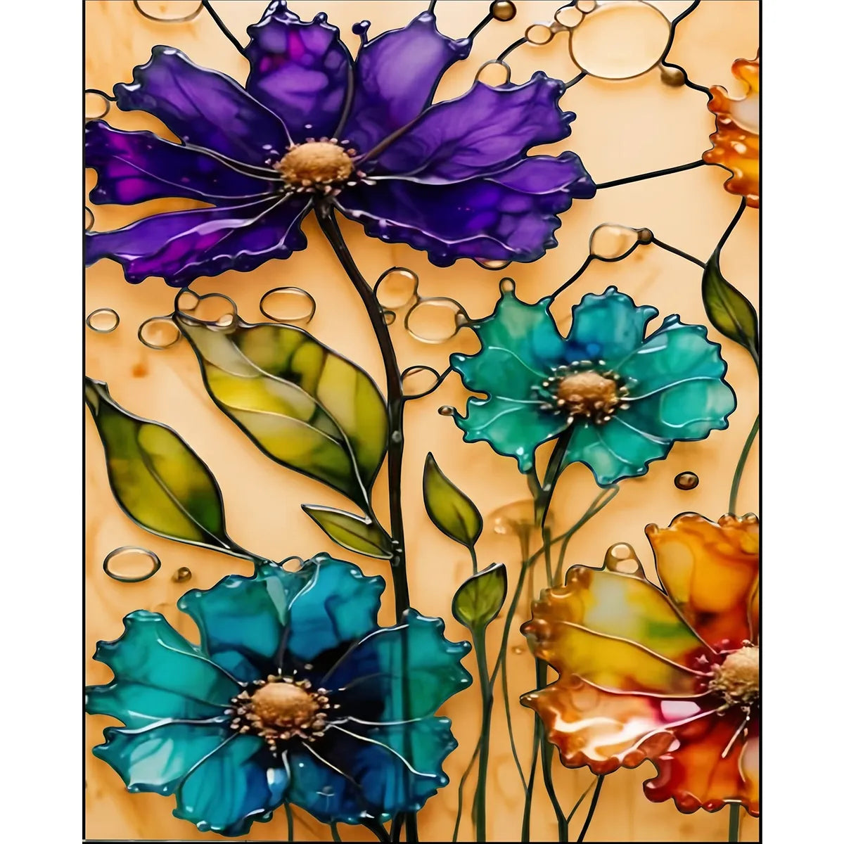 Stained Glass Flowers