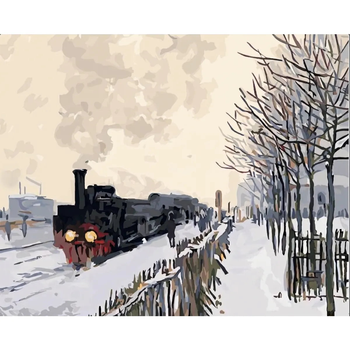 Monet Train in the Snow-zoom-2