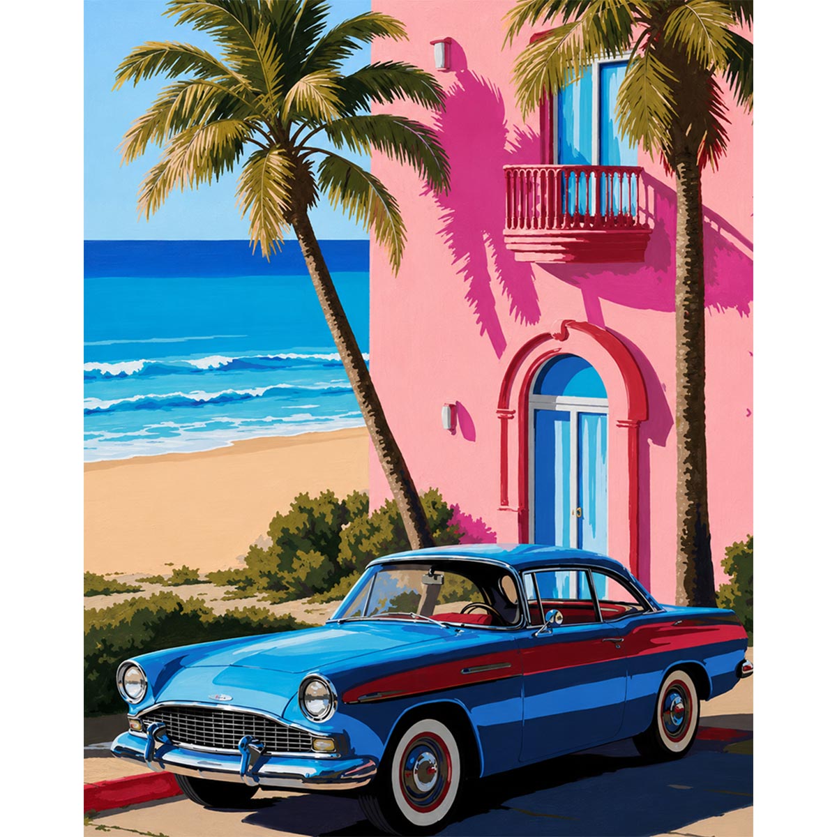 Blue Classic Car