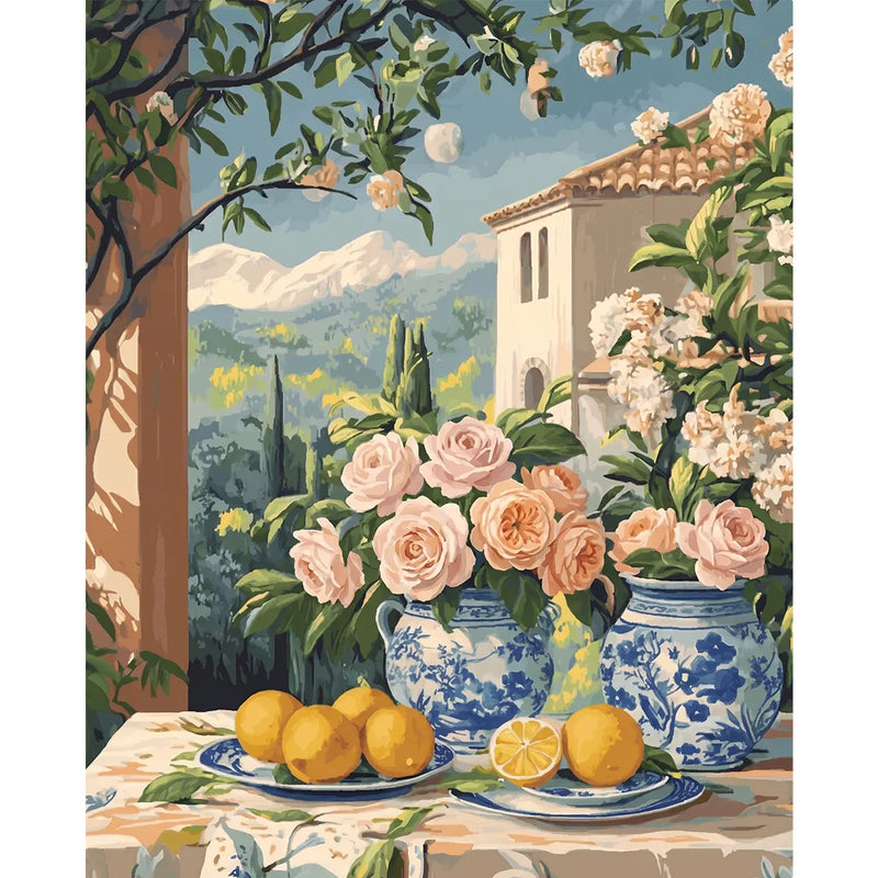 Mediterranean Roses and Lemons-zoom-