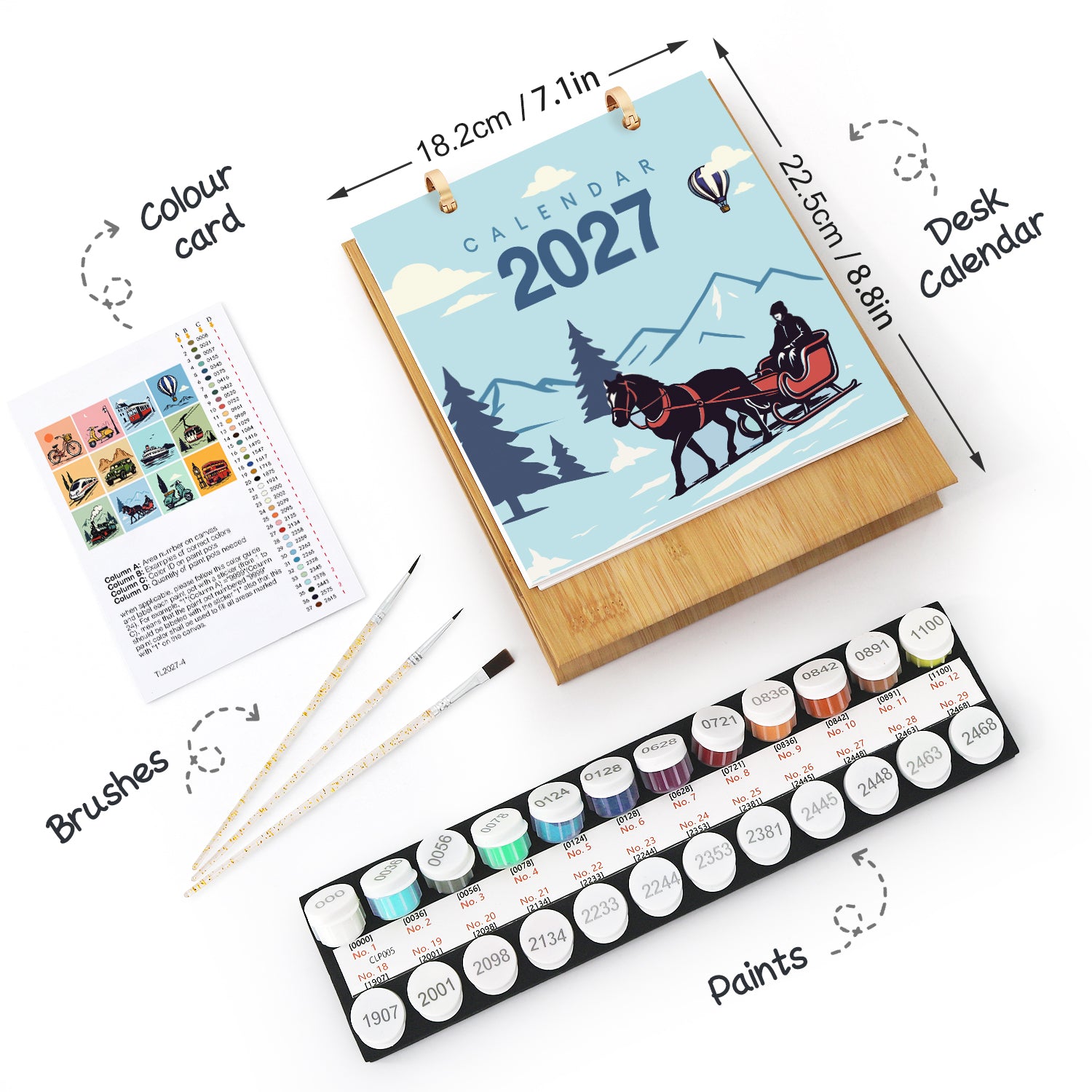 2027 Paint by Numbers Desk Calendar-2