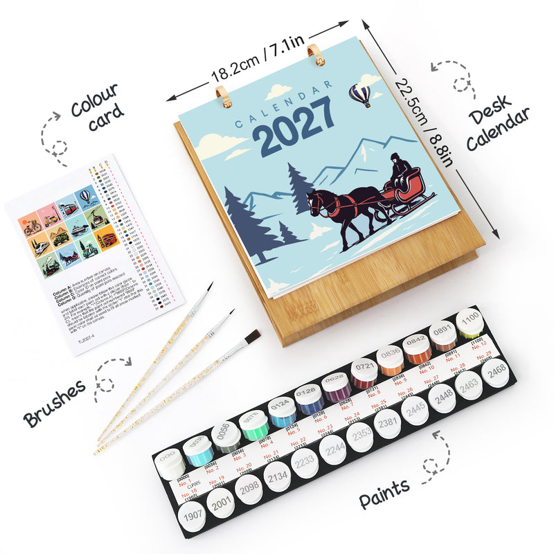 2027 Paint by Numbers Desk Calendar-zoom-