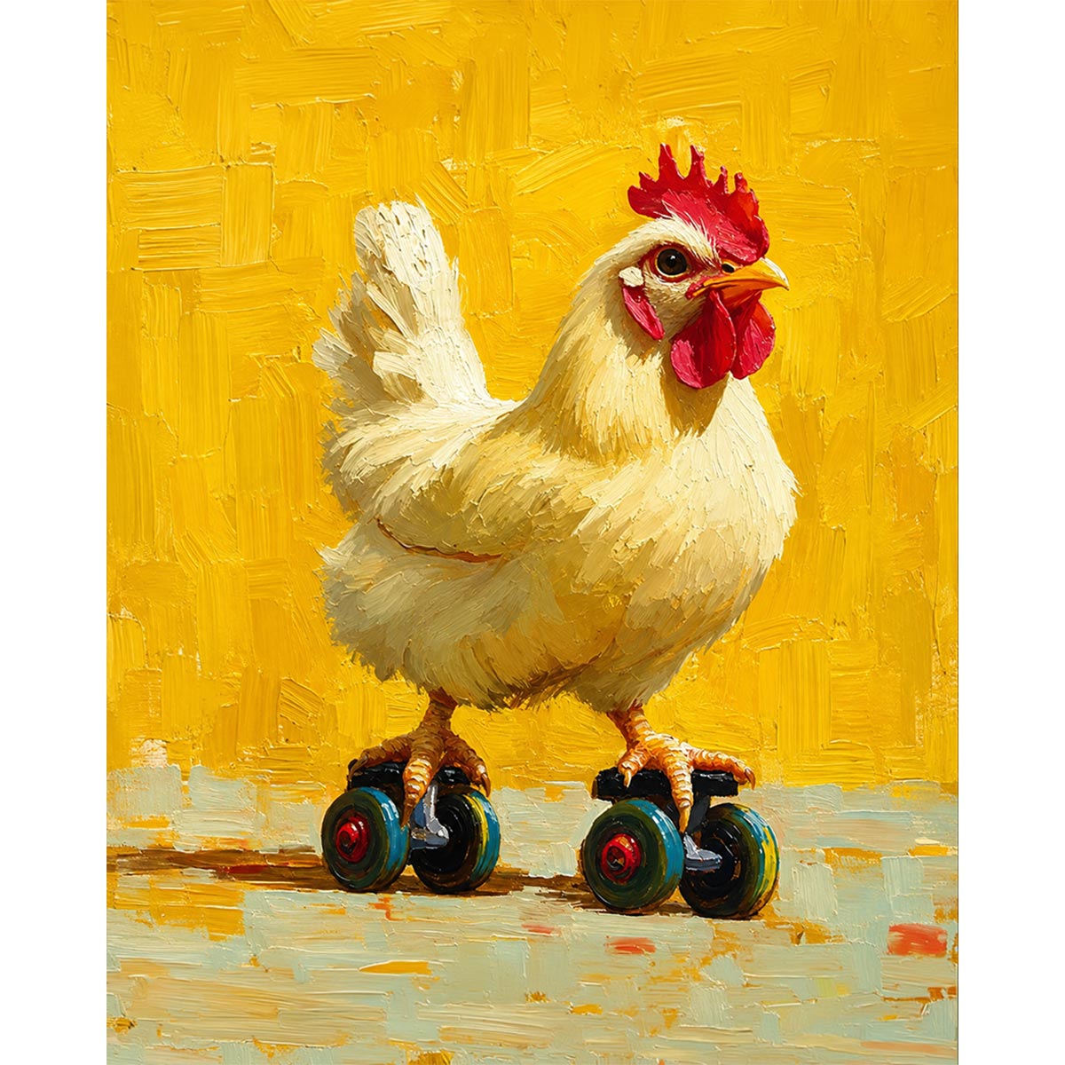 Chicken on Roller Skates