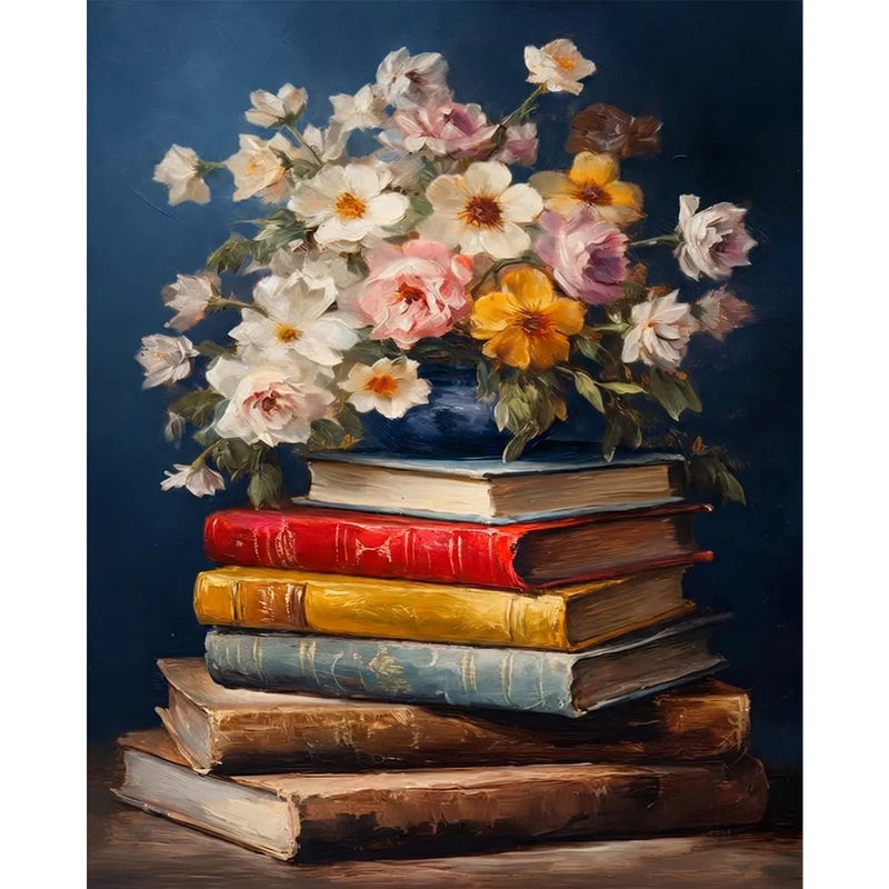 Flowers on Old Books-zoom-