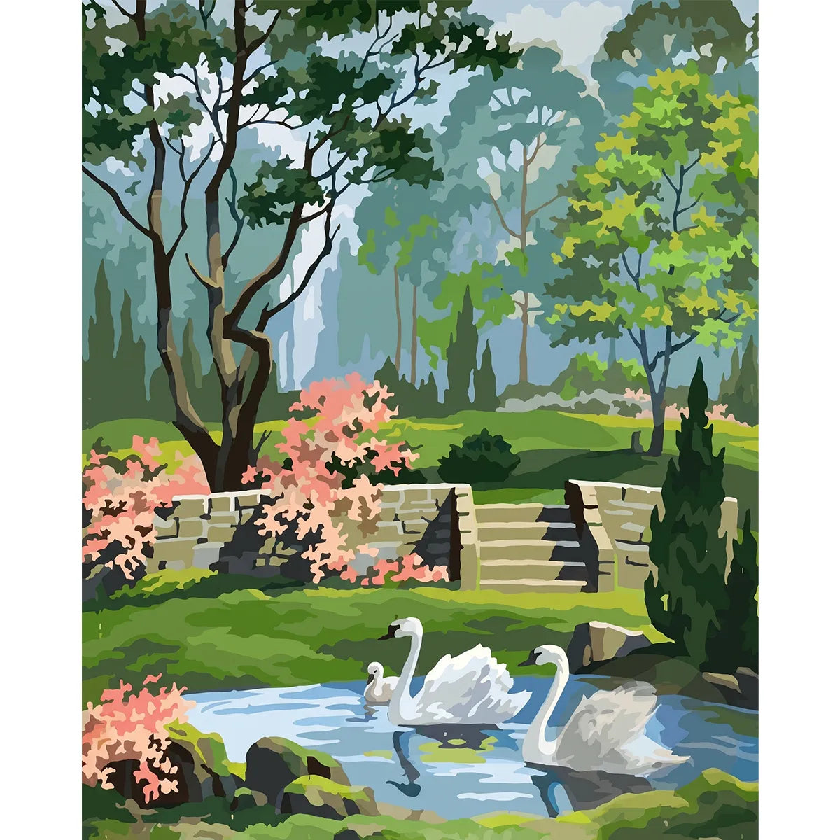 Swans in the Garden-zoom-2