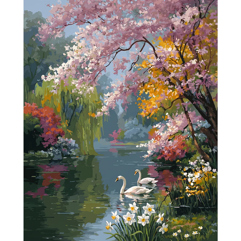 Spring Blossom Swans-zoom-