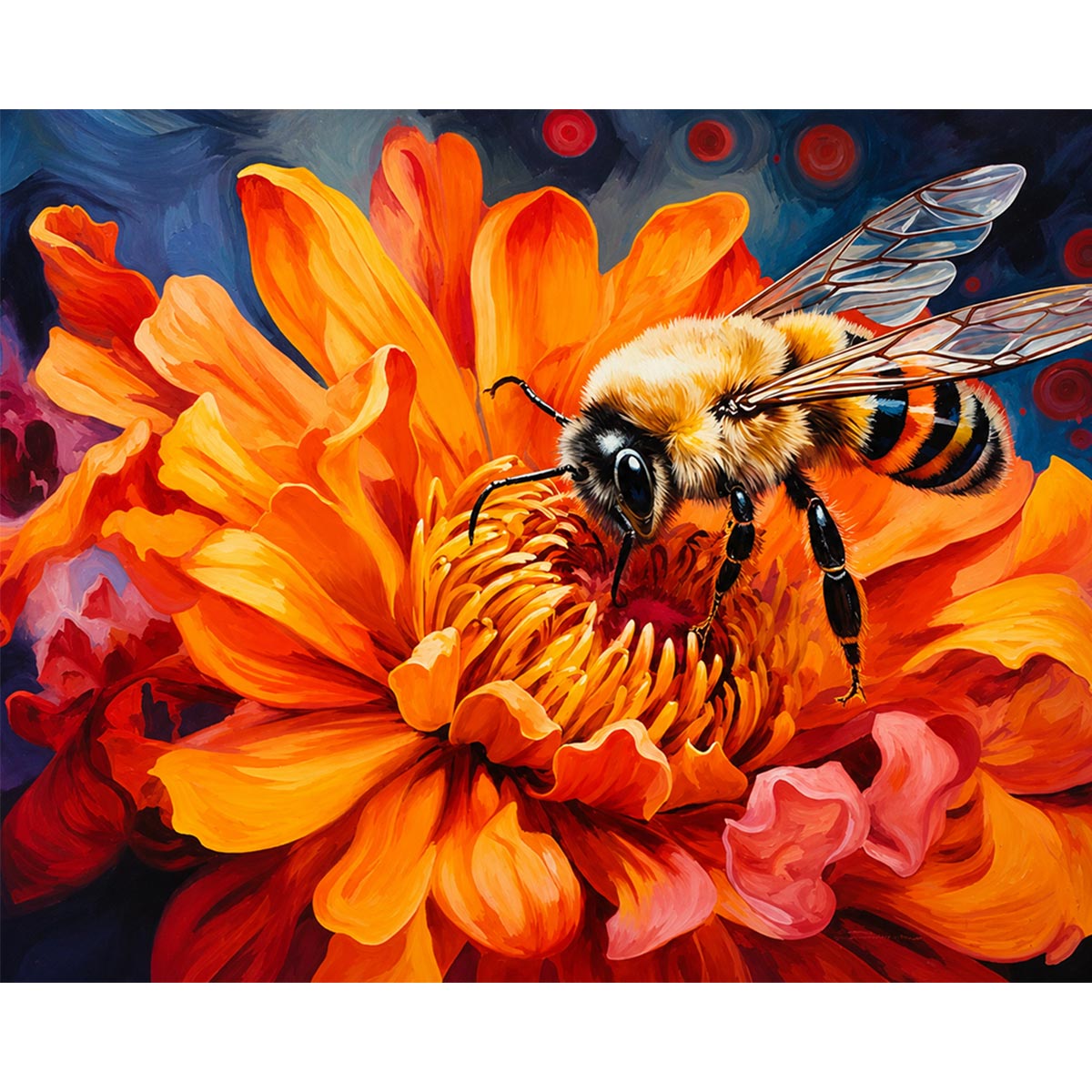 Bee on Orange-zoom-2