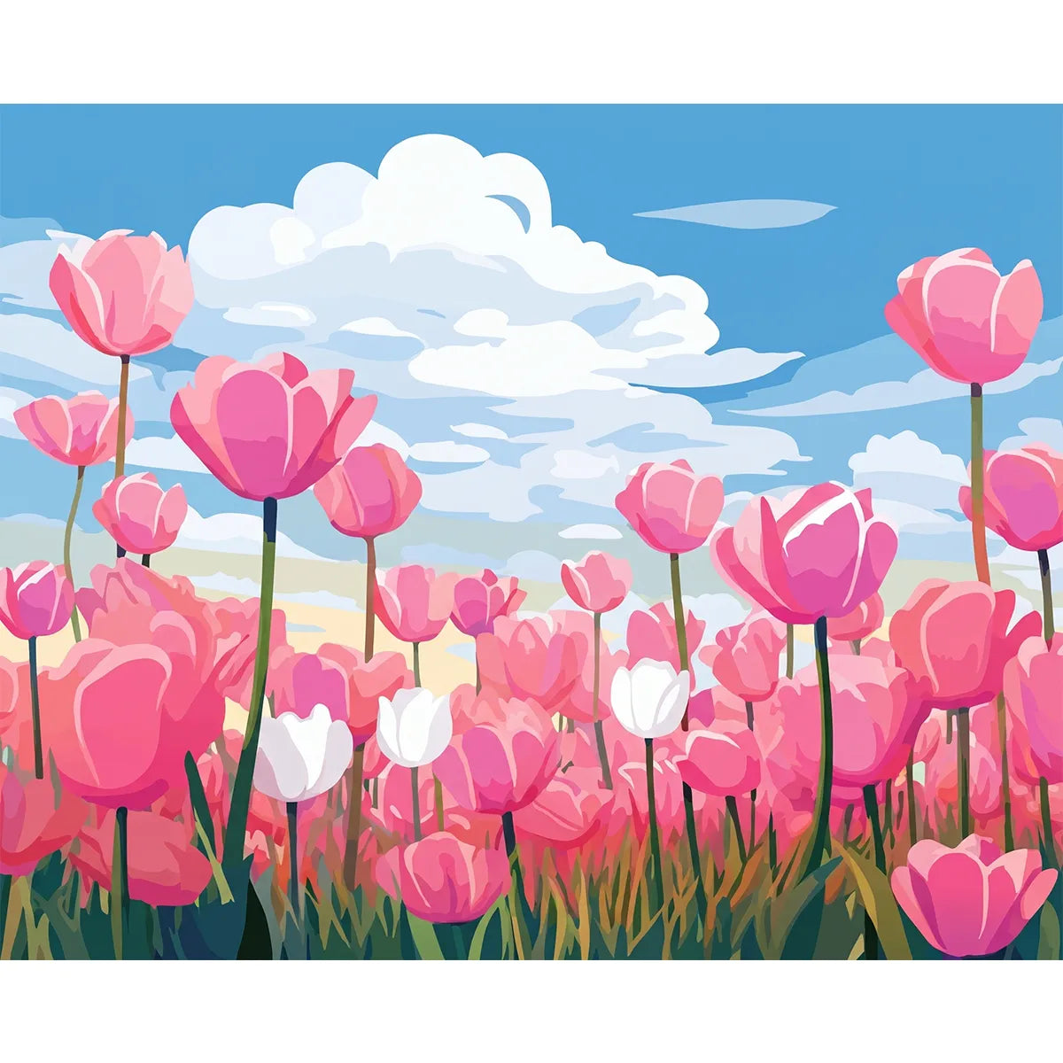 Pink Tulip Field-zoom-2