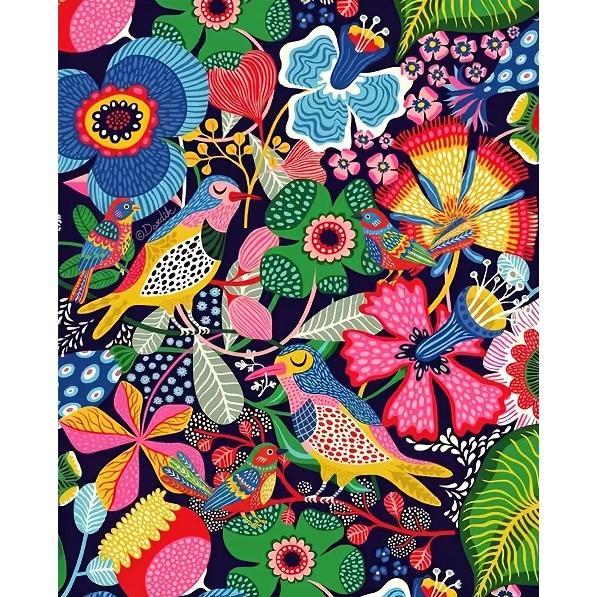 Folk Birds and Flowers-2