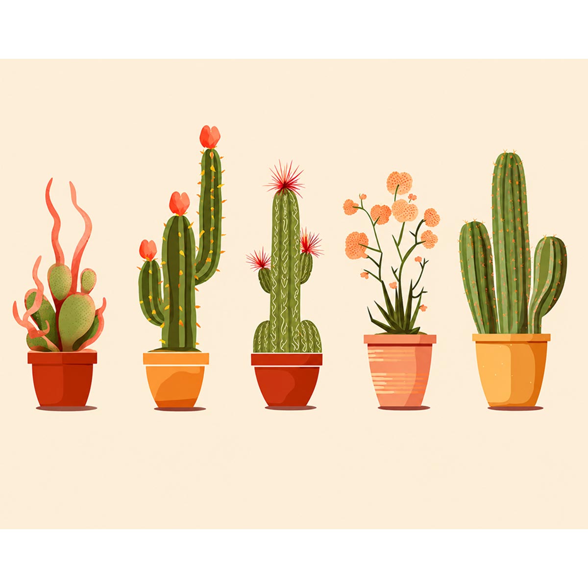 Five Cacti-zoom-2