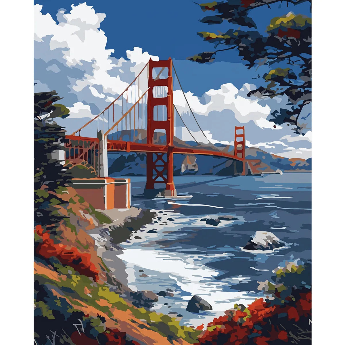 Golden Gate Oil Painting-2