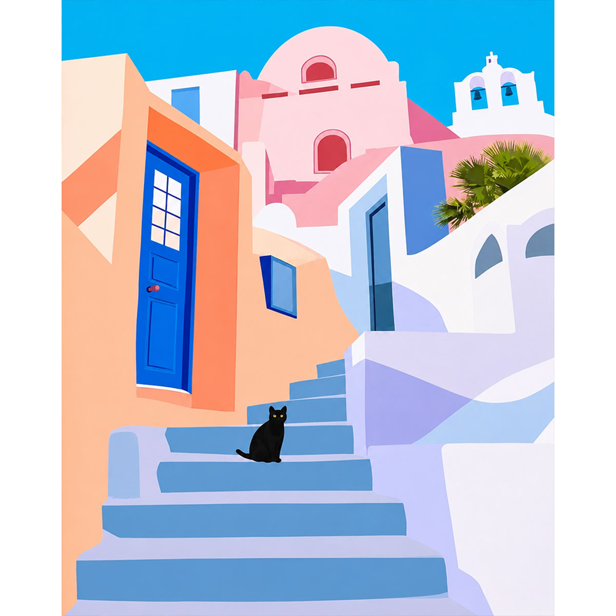 Cat on the Steps-2