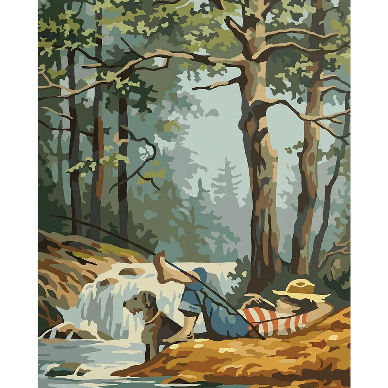 Fishing by the Falls-zoom-