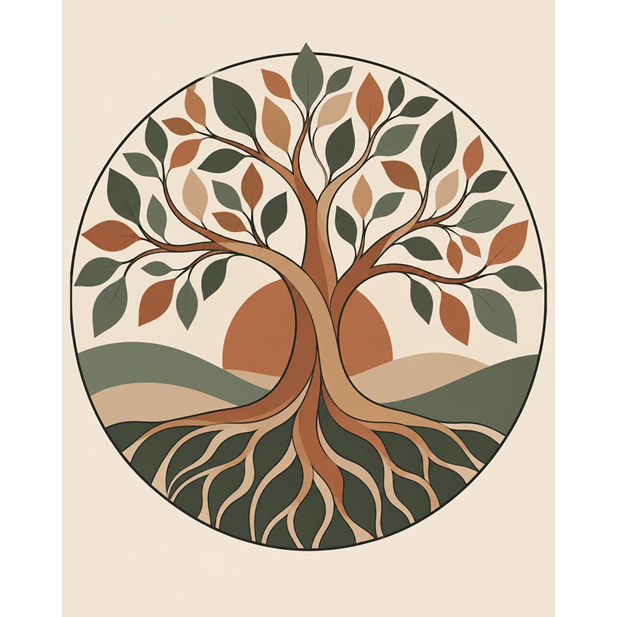Circle Tree of Life Paint by Numbers Kit-zoom-2