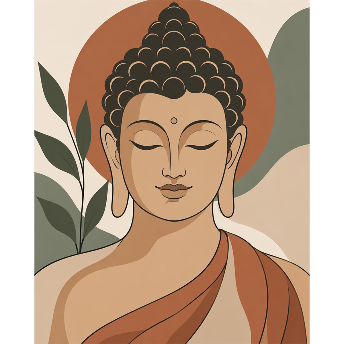 Buddha Head Paint by Numbers Kit-2