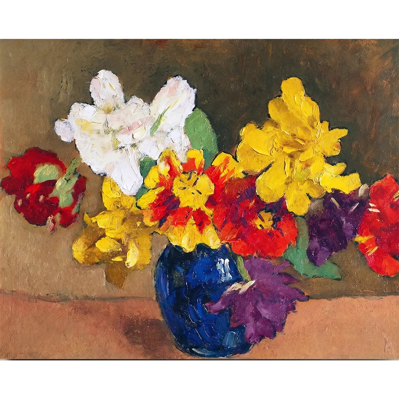 Flowers in a Blue Vase-zoom-