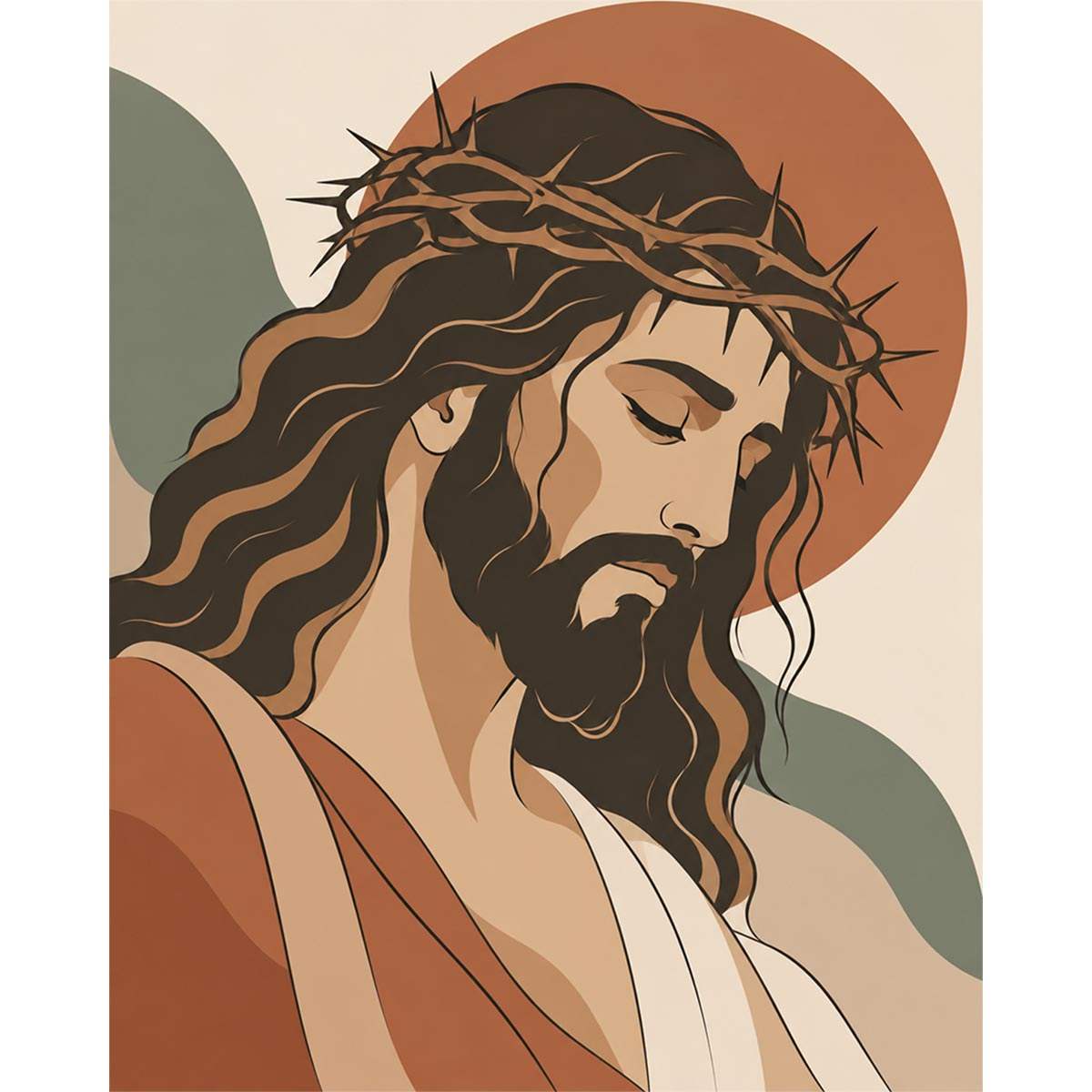 Jesus Crown of Thorns Paint by Numbers Kit-zoom-2