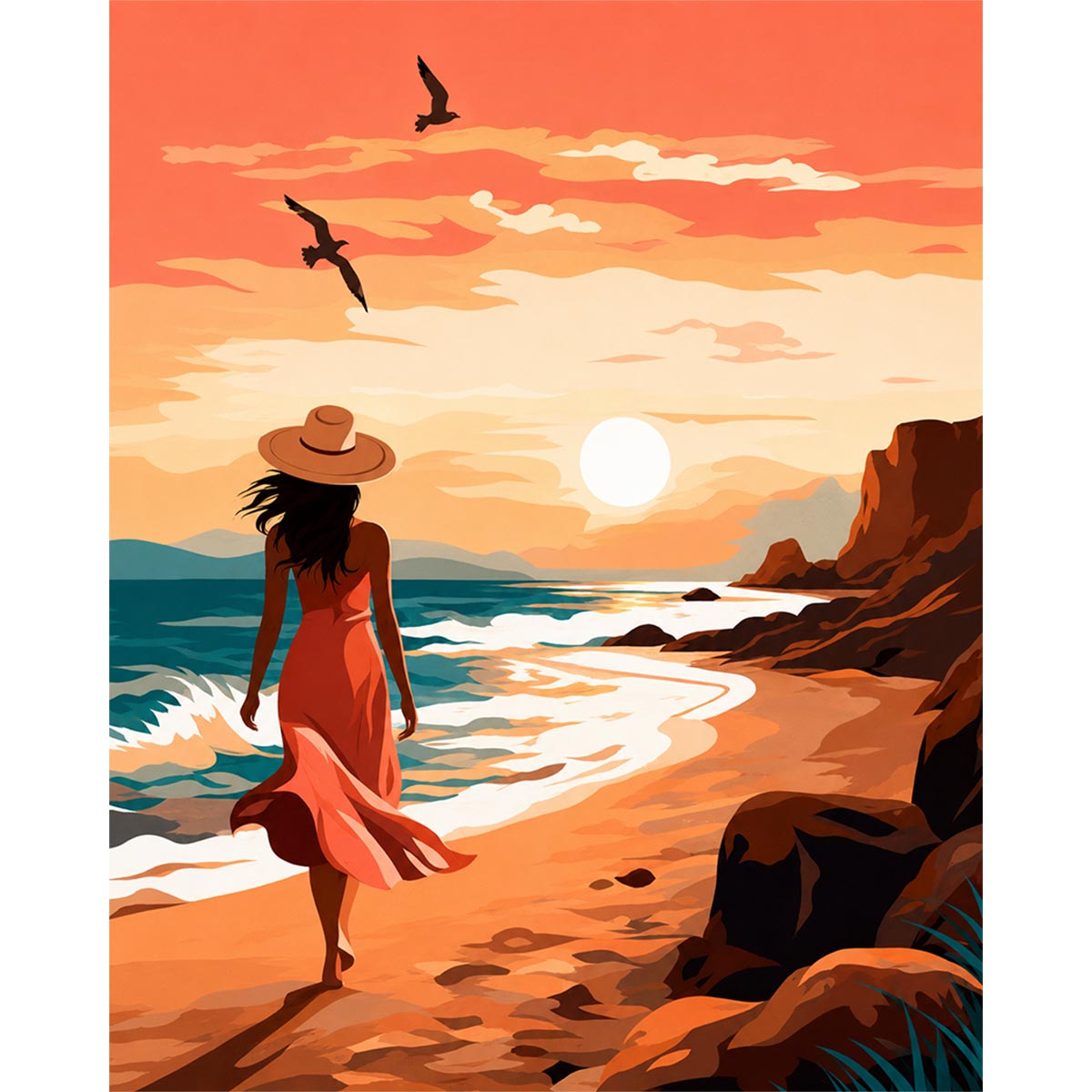 Sunset Shore Walk