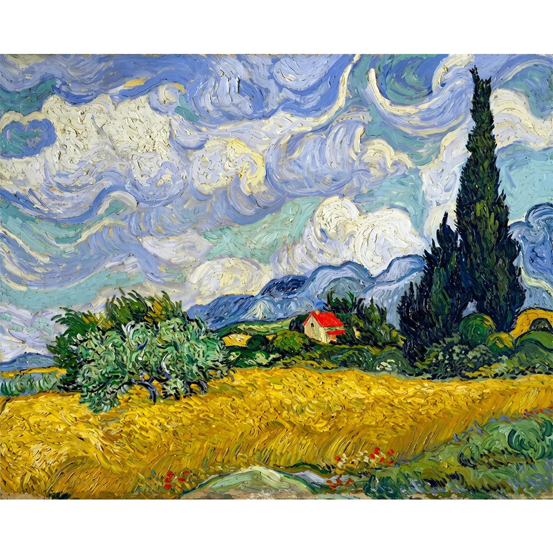 Van Gogh Wheat Field with Cypresses-zoom-