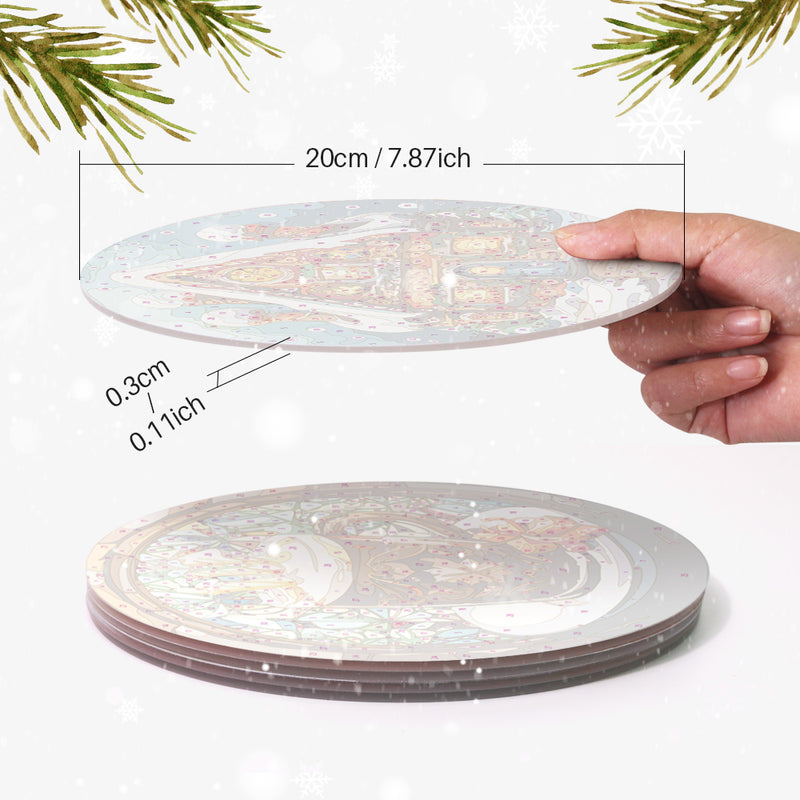 Christmas Holiday Paint By Numbers Placemat Set-zoom-